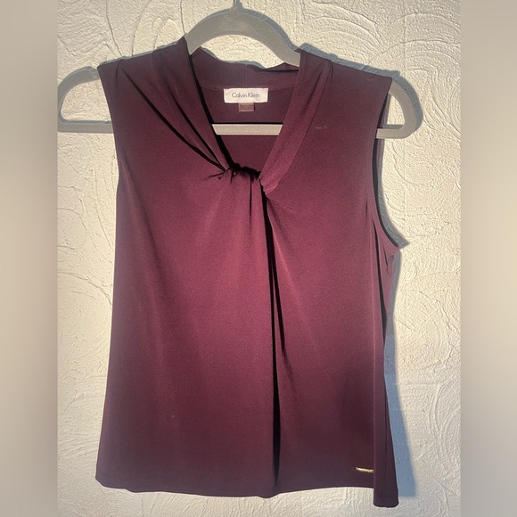 Calvin Klein Purple Sleeveless Blouse Size XS - Picture 1 of 5